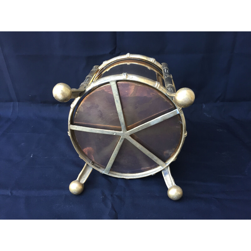 Large vintage bronze pot holder