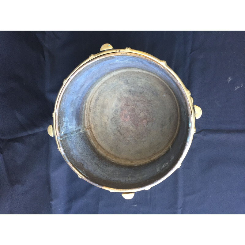 Large vintage bronze pot holder