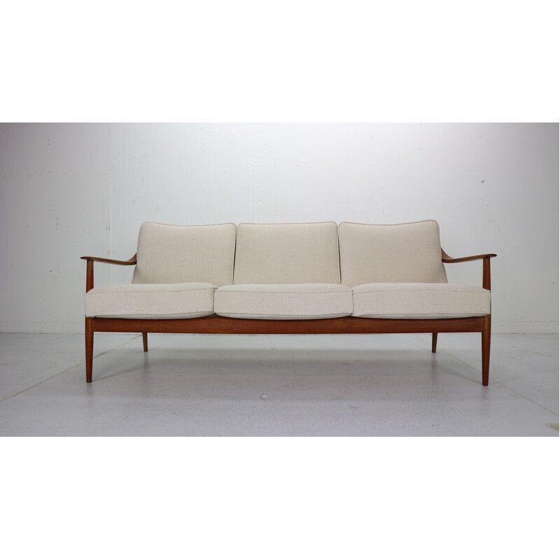 Vintage Teak 3-Seater Sofa by Knoll Antimott from Willhelm Knoll, 1960s