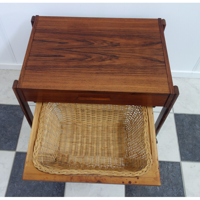 Vintage rosewood sewing table, Denmark, 1960s