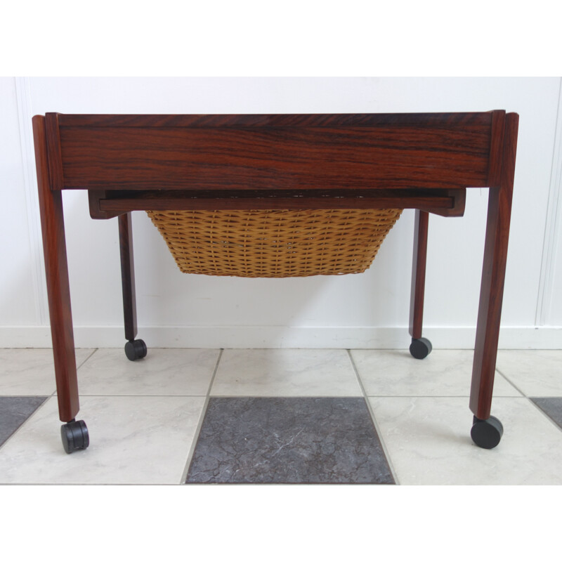 Vintage rosewood sewing table, Denmark, 1960s