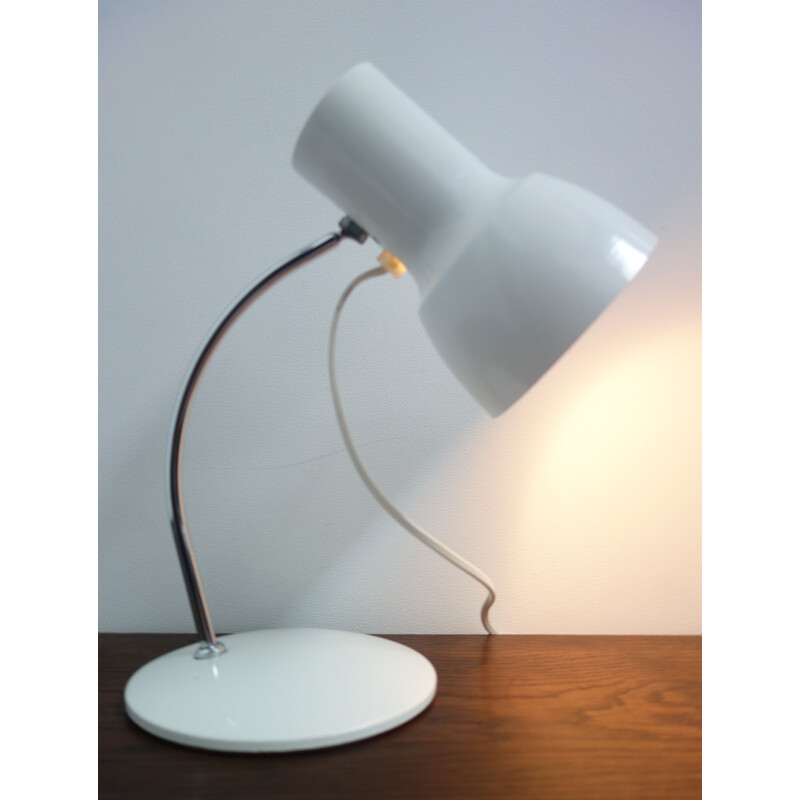 Vintage white table lamp by J. Hurka for Napako, 1960s