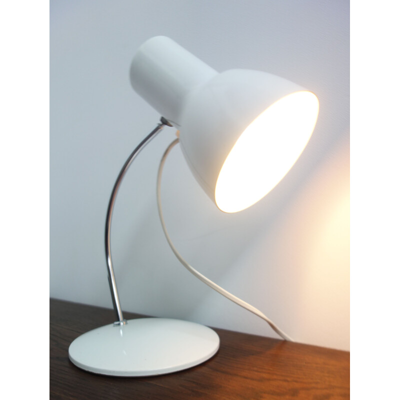 Vintage white table lamp by J. Hurka for Napako, 1960s