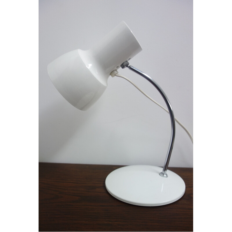 Vintage white table lamp by J. Hurka for Napako, 1960s