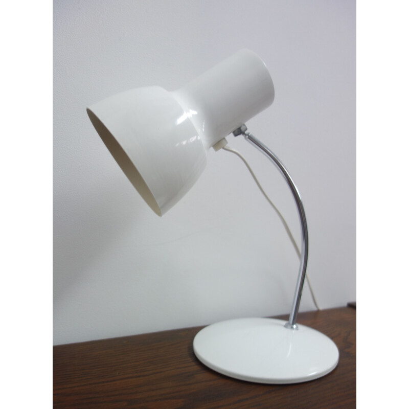 Vintage white table lamp by J. Hurka for Napako, 1960s