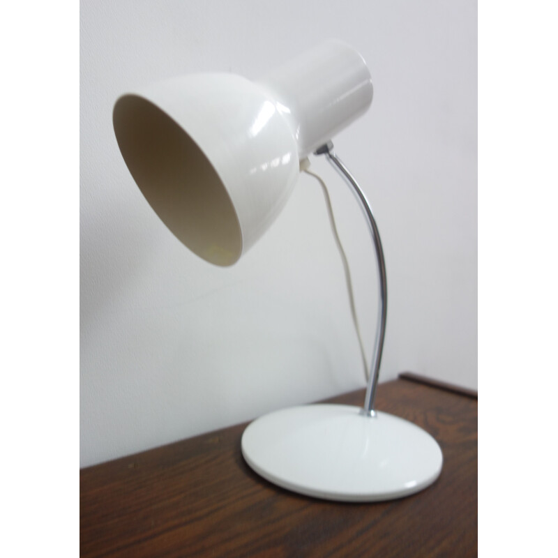 Vintage white table lamp by J. Hurka for Napako, 1960s