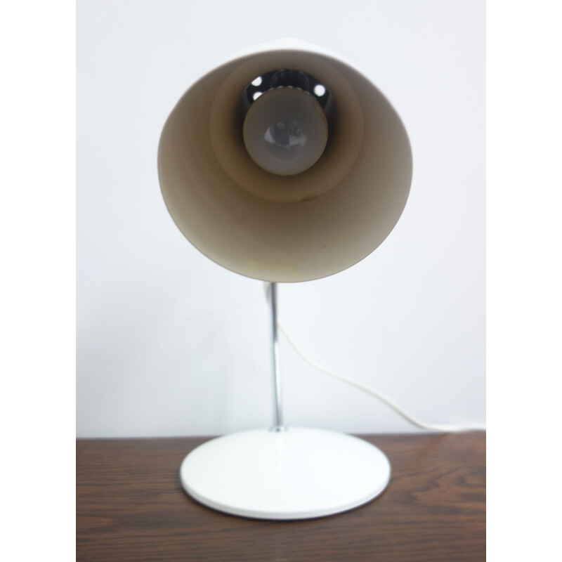 Vintage white table lamp by J. Hurka for Napako, 1960s