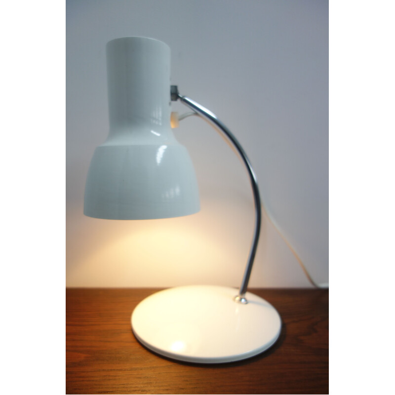 Vintage white table lamp by J. Hurka for Napako, 1960s