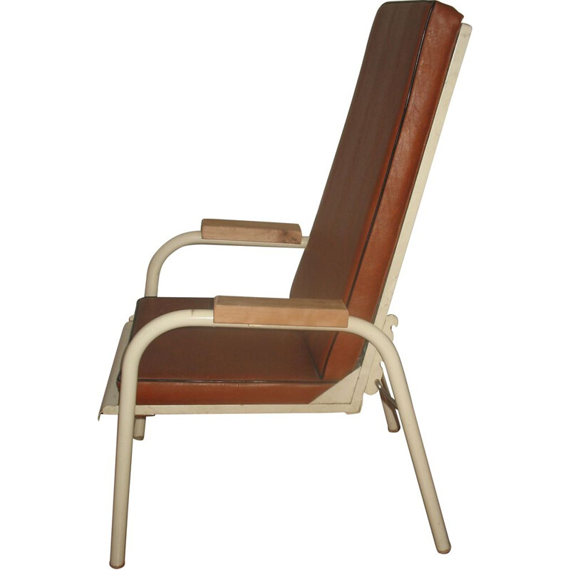 Vintage multi-position recliner by Jean Prouvé 