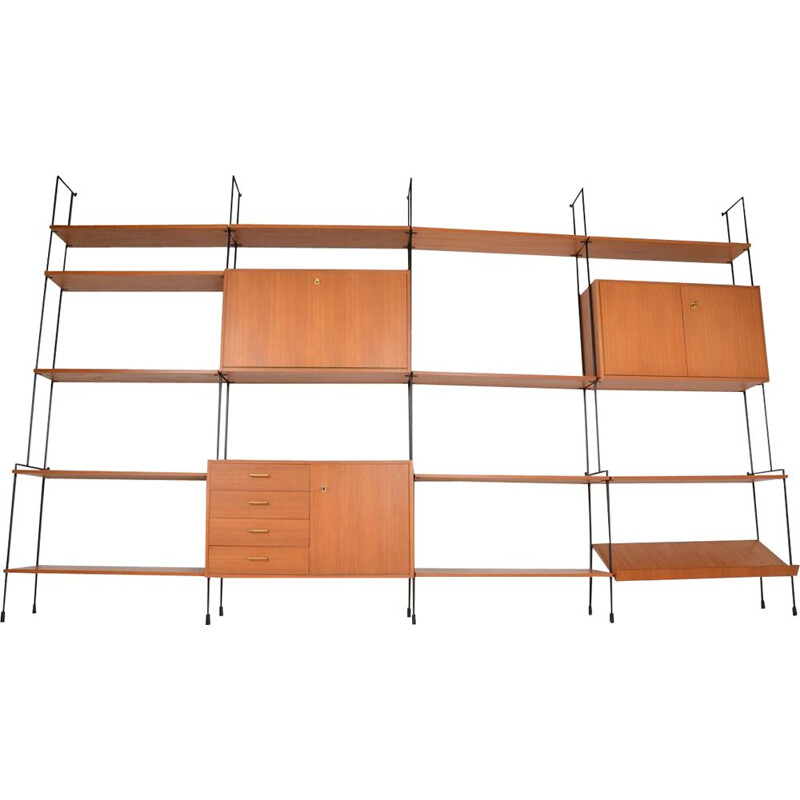 Vintage modular shelving system by Ernst dieter Hilker for Omnia