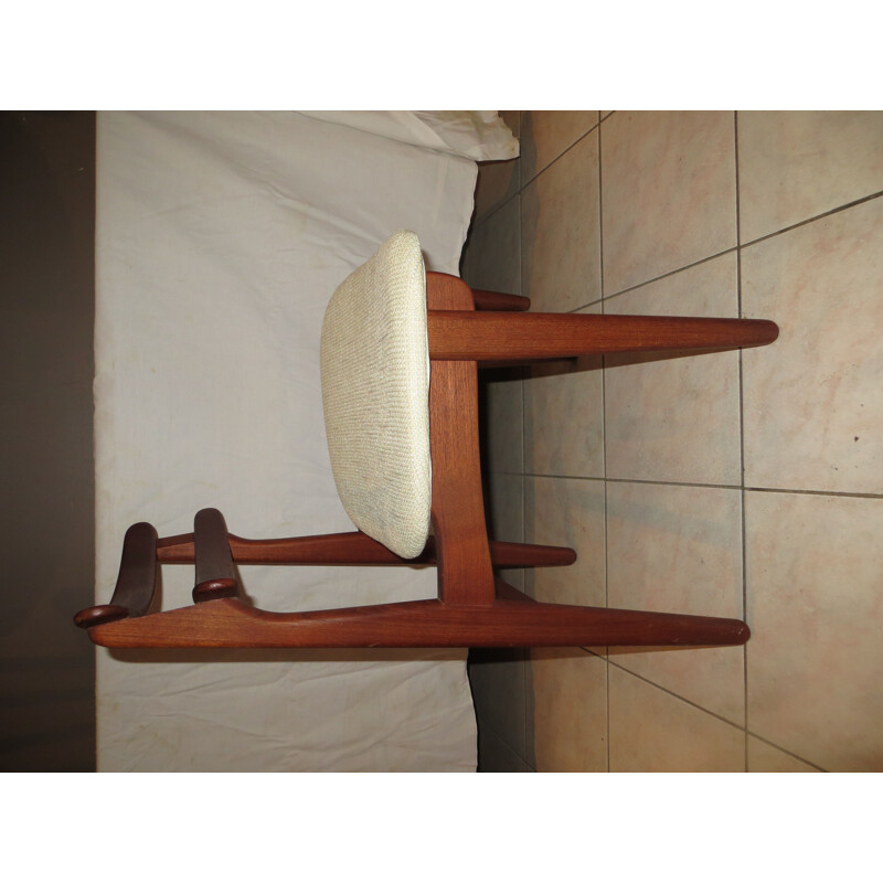Set of 4 vintage teak chairs by Poul Volther, 1960s