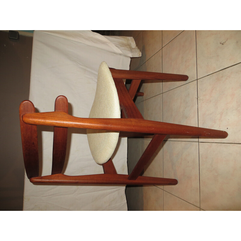 Set of 4 vintage teak chairs by Poul Volther, 1960s