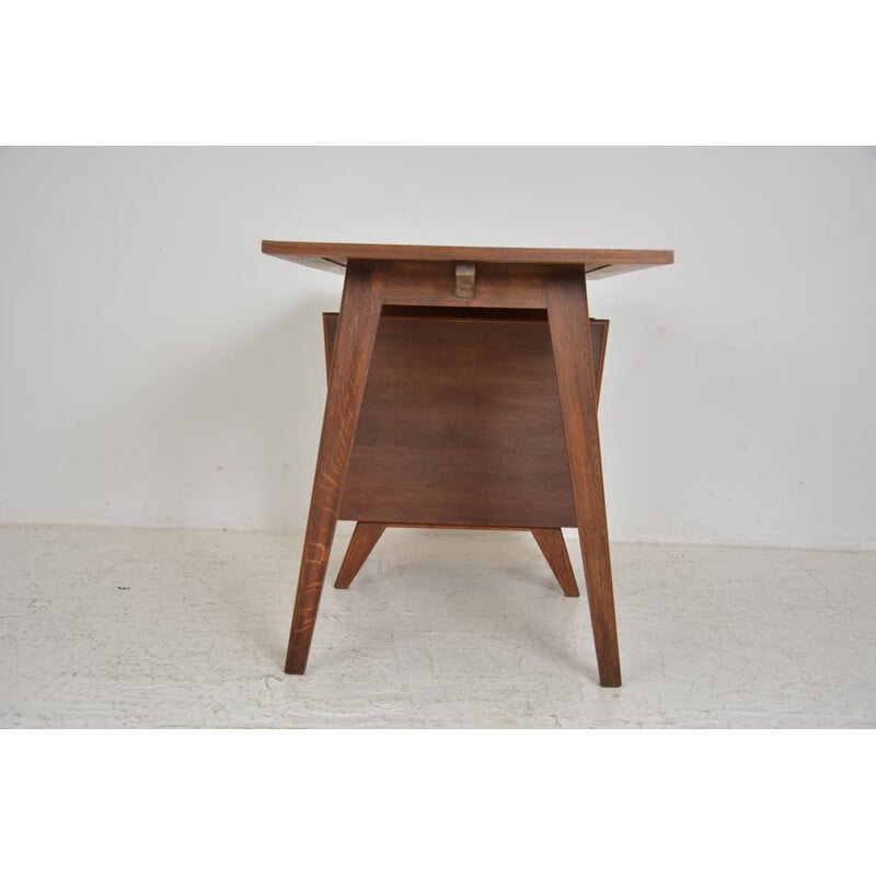 Vintage oak desk, France, 1950s