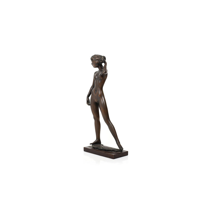 Vintage Nude bronze Sculpture by Erwin A. Scinzel