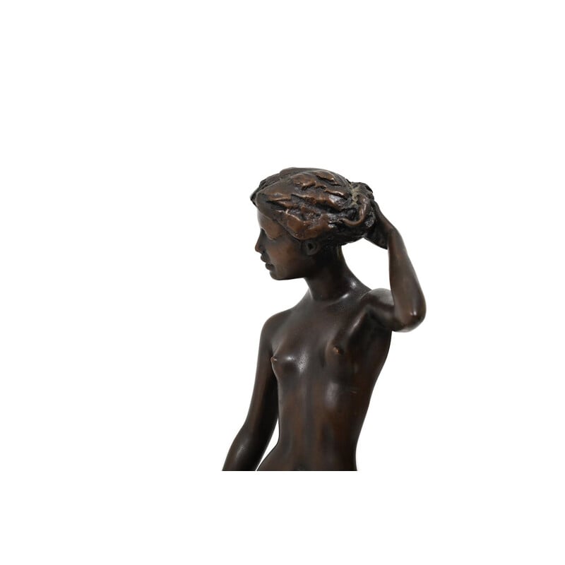 Vintage Nude bronze Sculpture by Erwin A. Scinzel