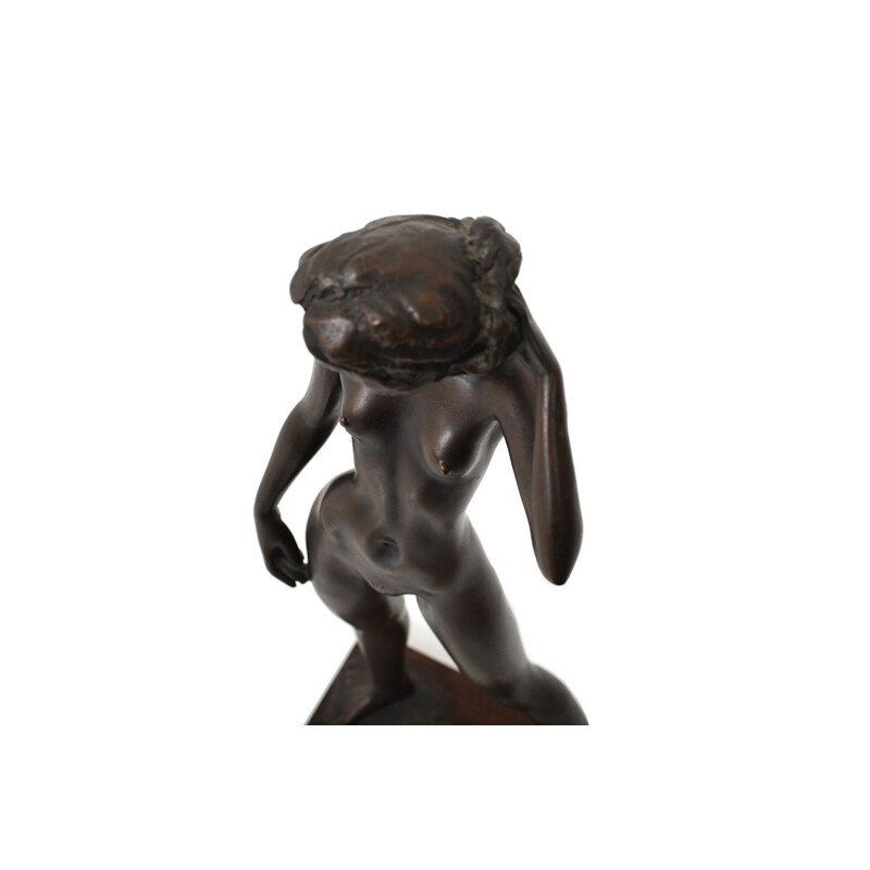 Vintage Nude bronze Sculpture by Erwin A. Scinzel