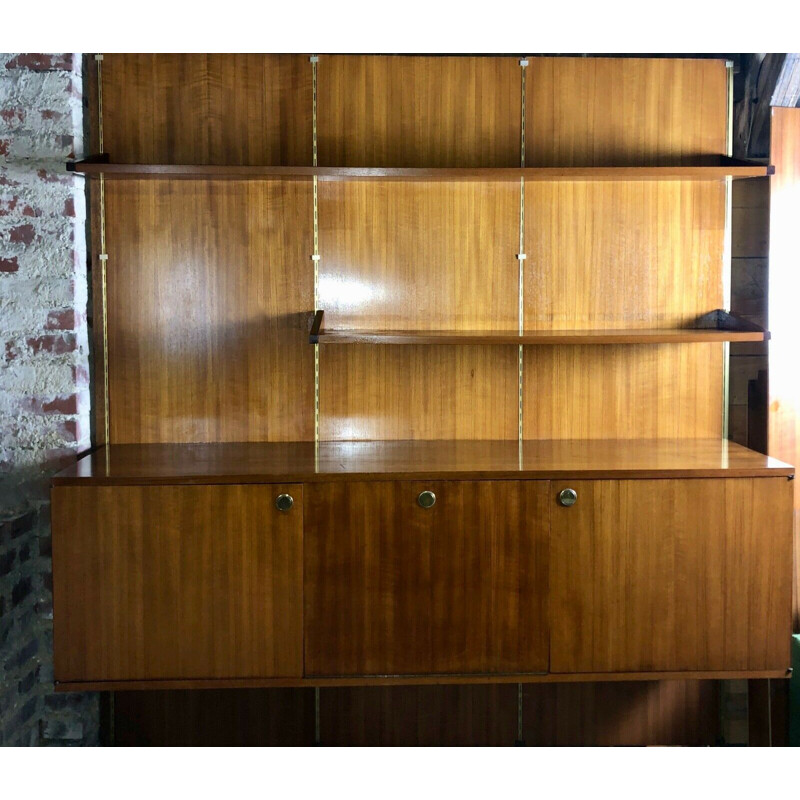 Vintage modular bookcase by Louis Paolozzi, 1950s