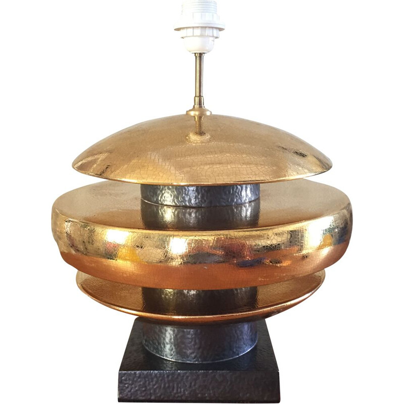 Vintage Shogun lamp van keramiek door François Chatain