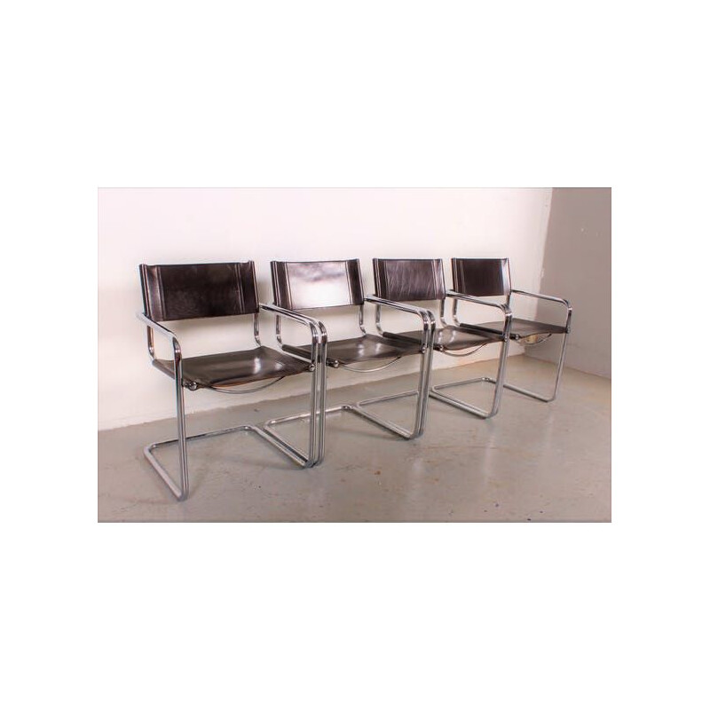 Ensemble de 4 chaises Vintage S34 de Mart Stam, 1980