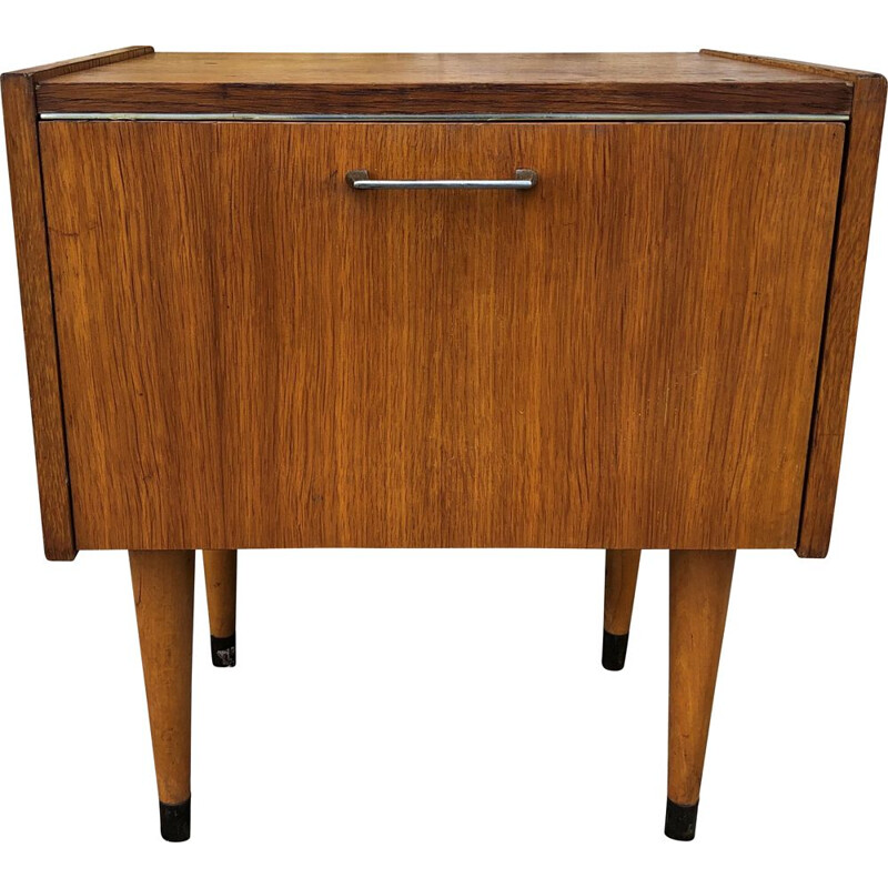 Vintage nightstand on tapered legs by SEMB, 1960s