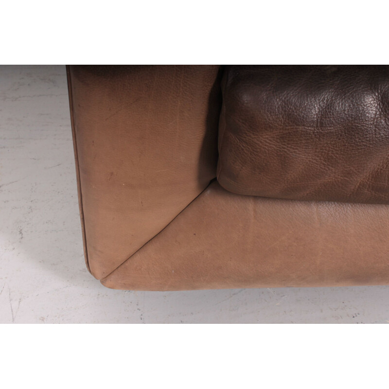 Canapé vintage DS43 en cuir de De Sede