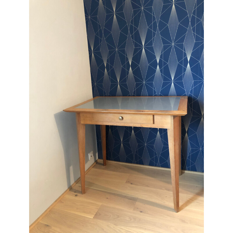 Vintage oak desk, 1950s