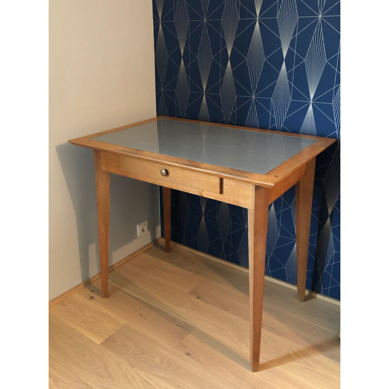 Vintage oak desk, 1950s