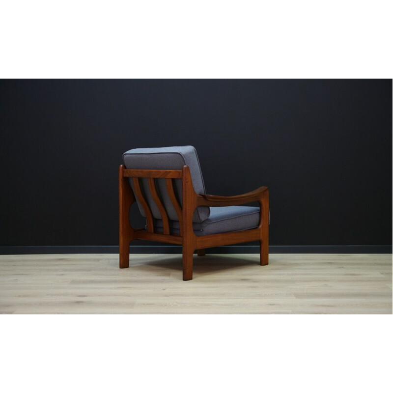 Vintage grey armchair, Denmark, 1960-70s