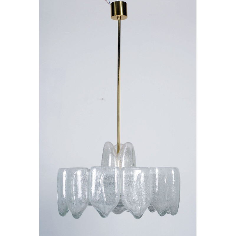 Candelabro vintage em vidro fosco de Doria Leuchte, 1960