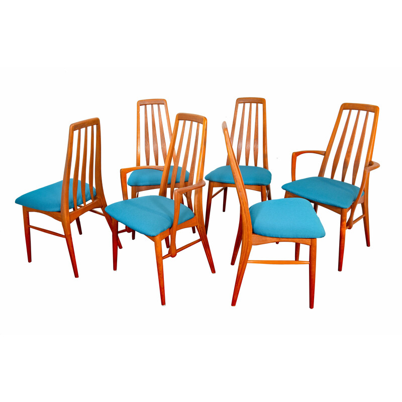 Set of 6 vintage Dining Teak Chairs by Niels Koefoed for Koefoeds Hornslet, Denmark 1960