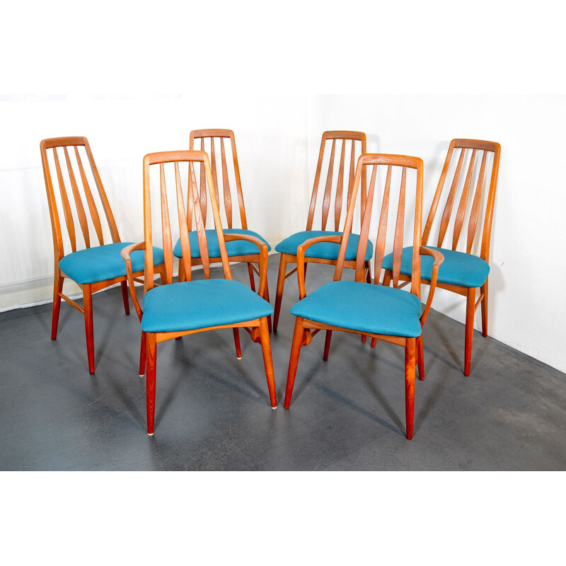 Set of 6 vintage Dining Teak Chairs by Niels Koefoed for Koefoeds Hornslet, Denmark 1960