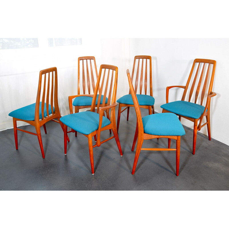 Set of 6 vintage Dining Teak Chairs by Niels Koefoed for Koefoeds Hornslet, Denmark 1960
