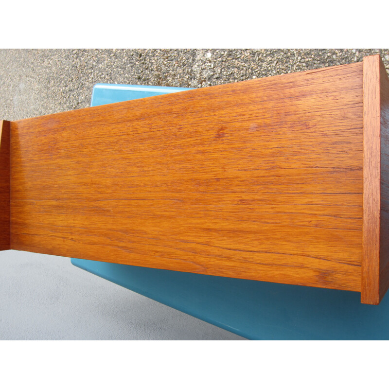 Vintage Scandinavian teak wall shelf