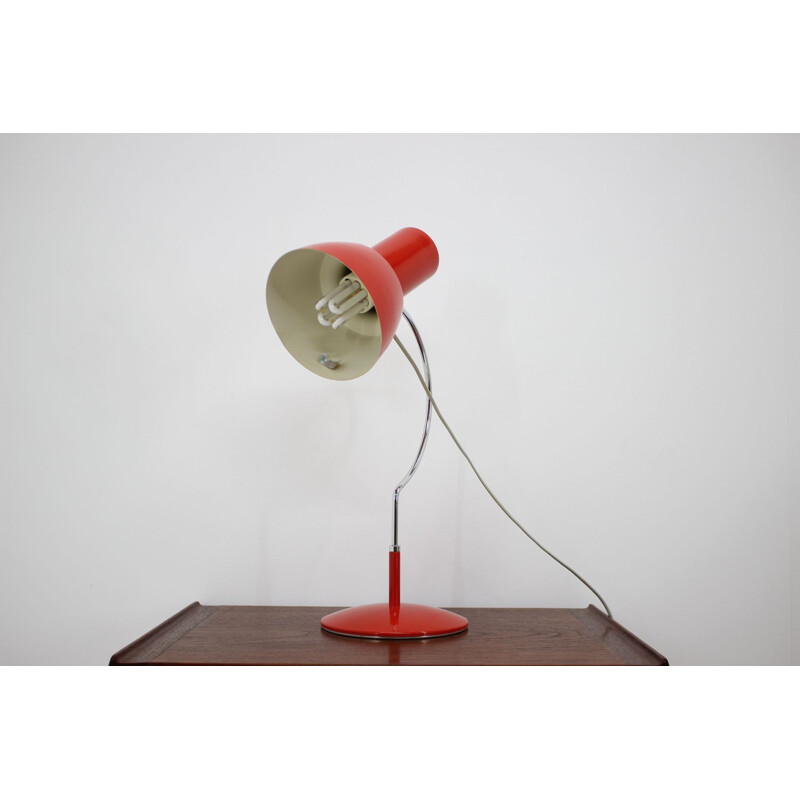 Lámpara de mesa roja Napako, 1960