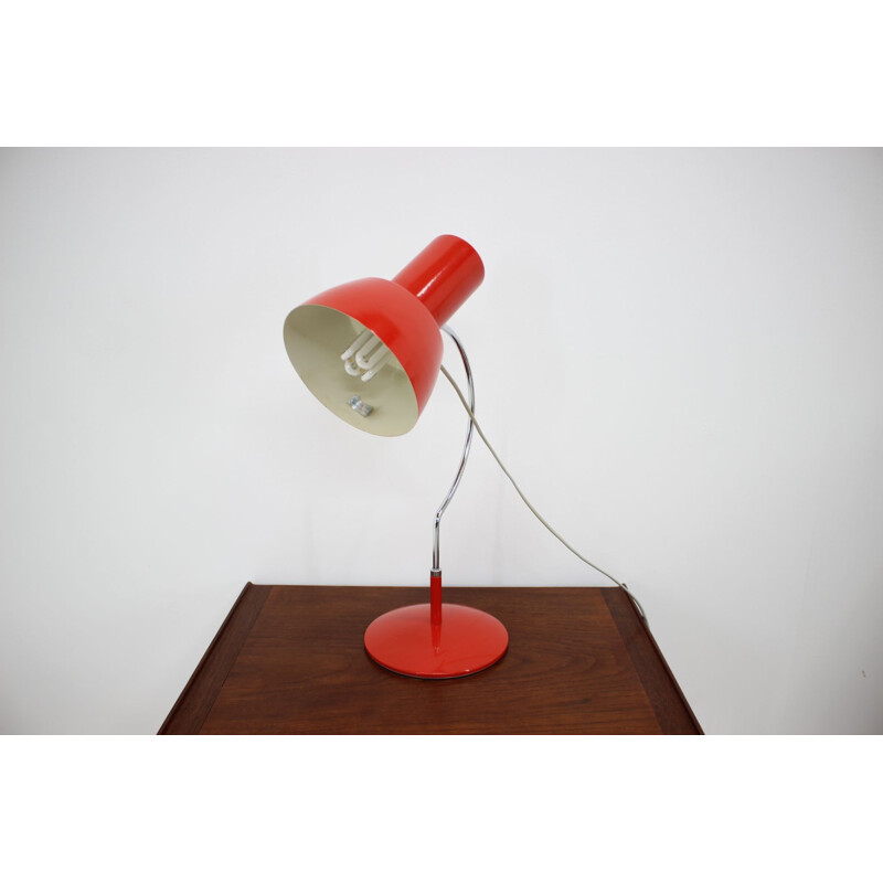 Lámpara de mesa roja Napako, 1960