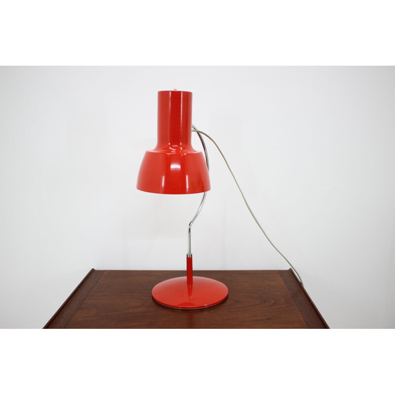 Lampada da tavolo rossa Napako, 1960