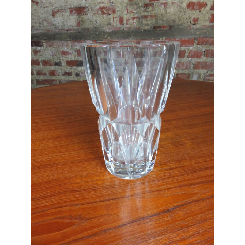 Vase en cristal vintage Saint Louis Camaret 1950
