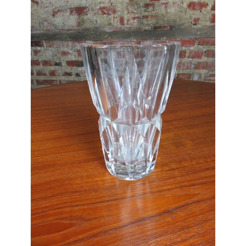 Vintage Saint Louis Camaret 1950 crystal vase