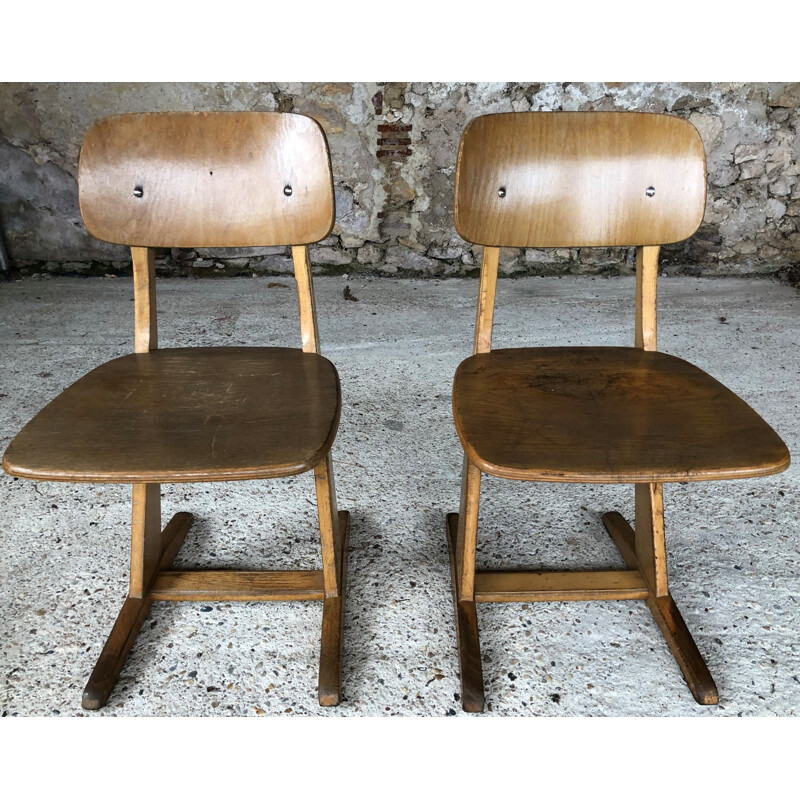 Paire de chaises vintage pour enfant, modèle grande taille par Casala