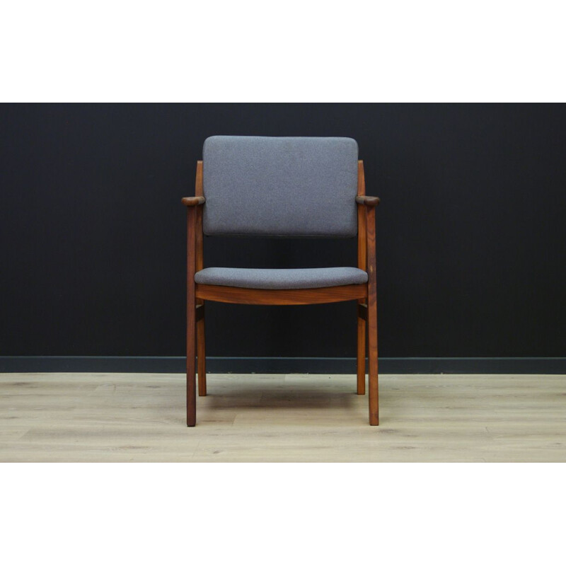 Fauteuil gris danois vintage 1970