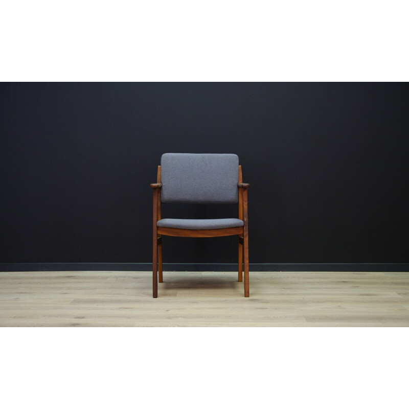 Fauteuil gris danois vintage 1970