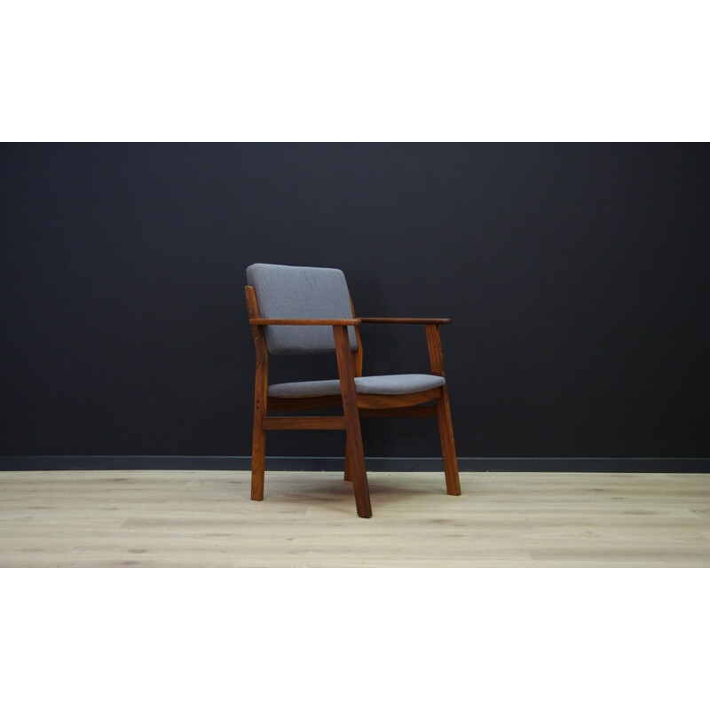 Fauteuil gris danois vintage 1970