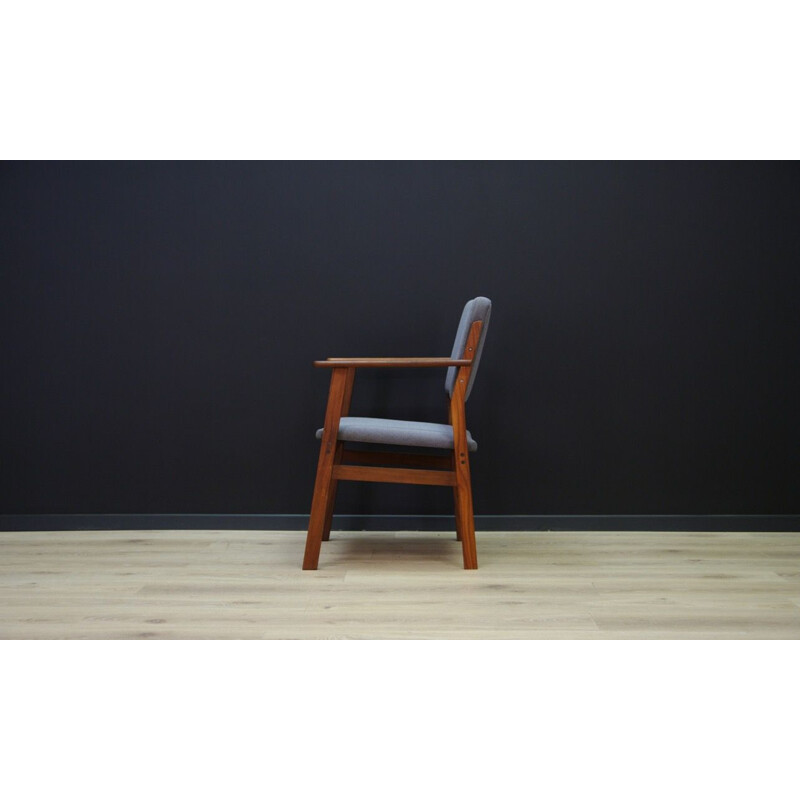 Fauteuil gris danois vintage 1970