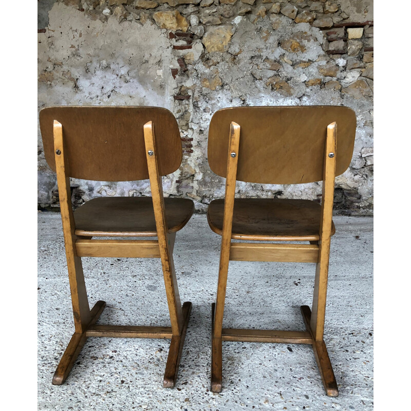 Paire de chaises vintage pour enfant, modèle grande taille par Casala