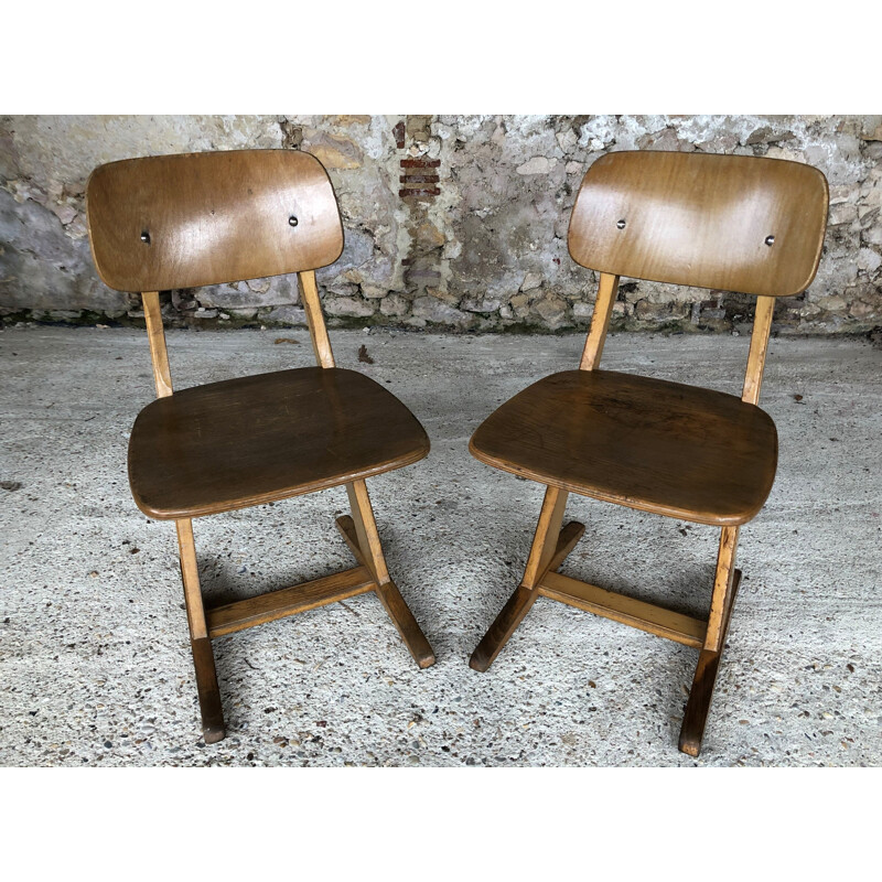 Paire de chaises vintage pour enfant, modèle grande taille par Casala