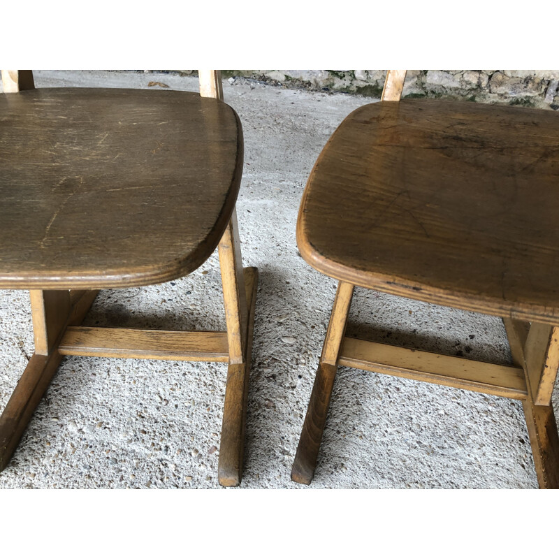 Pair of vintage children's chairs, large size model by Casala