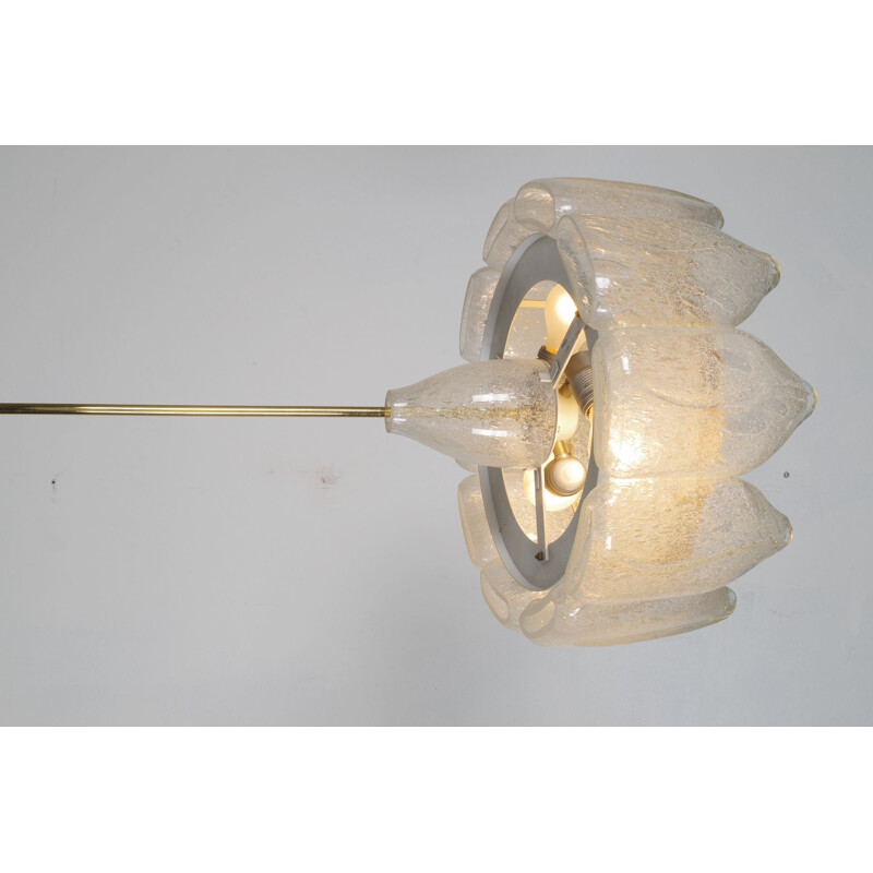Lámpara de cristal Doria vintage con 4 bombillas