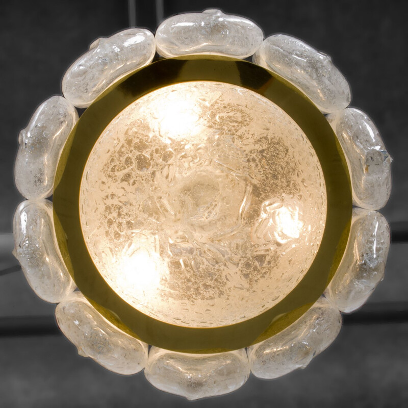Lámpara de cristal Doria vintage con 4 bombillas