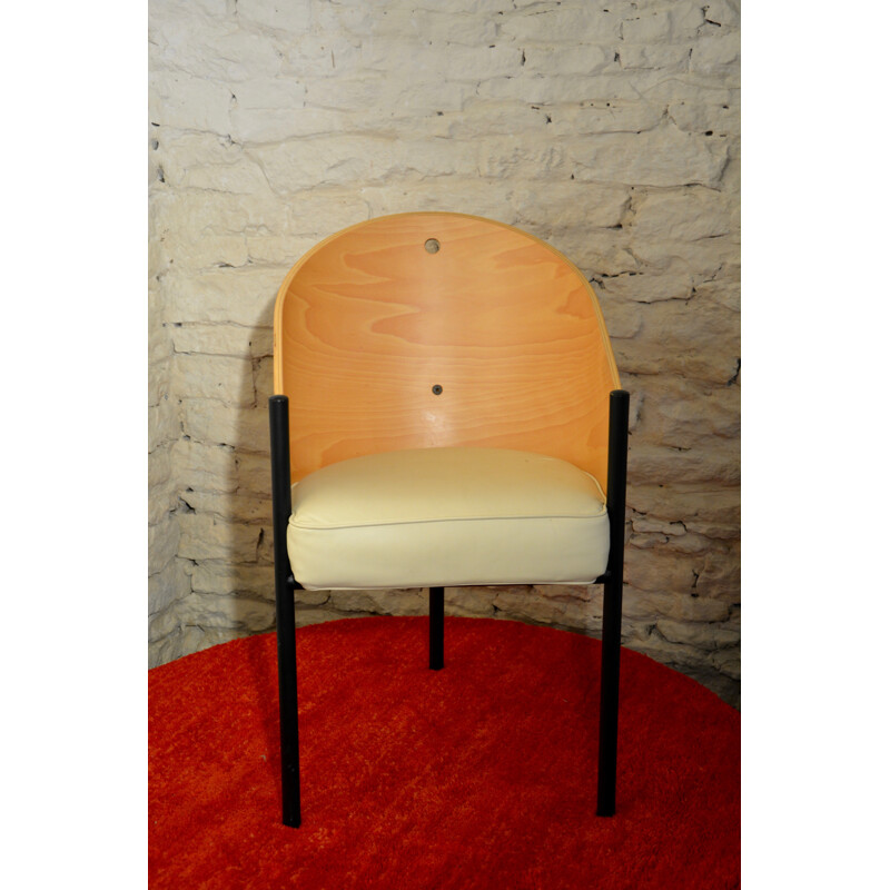 "Costes" chair in leather, Philippe STARCK - 1990s