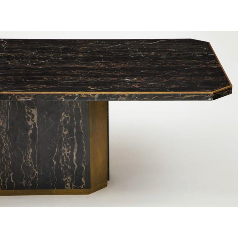 Vintage portor marble table, Paco Rabanne 1979